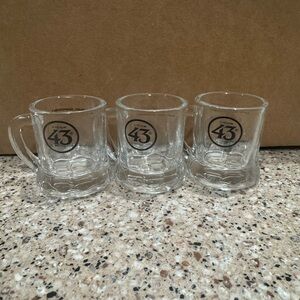 Licor 43 Glass Mini Beer Mug Shot GLASS - 3 total - these are GLASS, not plastic